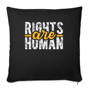 Droits de l’homme Politique Manifestation sur la liberté - Housse de coussin décorative 45 x 45 cm - noir - Devant