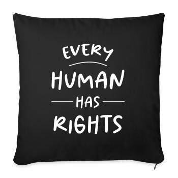 Droits de l’homme Politique Manifestation sur la liberté - Housse de coussin décorative 45 x 45 cm - noir - Devant