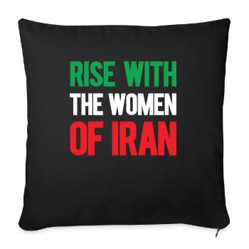 Femmes Vie Liberté Iranienne Mahsa Amini Iran - Housse de coussin décorative 45 x 45 cm - noir - Devant