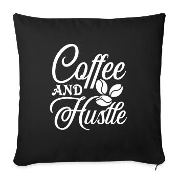Coffee Work Morning Work Gift - Sofa pillowcase 17,3'' x 17,3'' (45 x 45 cm) - black - Front