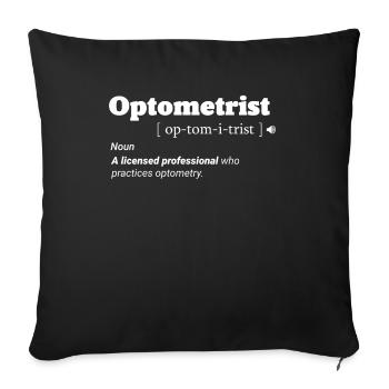 Augenoptiker Optometrist Optiker Augenarzt Kaffee - Sofakissenbezug 45 x 45 cm - Schwarz - Vorne