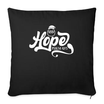 Psaume 42: 5 Espérance 425 42 5 Verset biblique Prière - Housse de coussin décorative 45 x 45 cm - noir - Devant