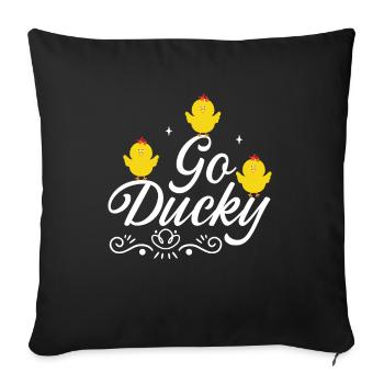 Duck family Rubber ducks Bathing duck Duck - Sofa pillowcase 17,3'' x 17,3'' (45 x 45 cm) - black - Front