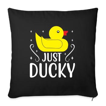 Duck family Rubber ducks Bathing duck Duck - Sofa pillowcase 17,3'' x 17,3'' (45 x 45 cm) - black - Front