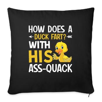 Duck family Rubber ducks Bathing duck Duck - Sofa pillowcase 17,3'' x 17,3'' (45 x 45 cm) - black - Front