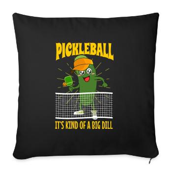 Pickleball - Housse de coussin décorative 45 x 45 cm - noir - Devant