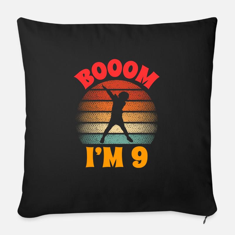 dabbing 9. Geburtstag Retro 9 Jahre alt - Sofakissenbezug 45 x 45 cm - Schwarz
