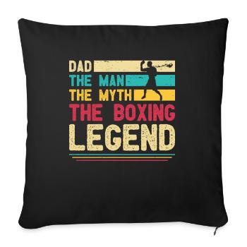 Boxer Papa Father Boxing Martial Arts Father's Day - Sofa pillowcase 17,3'' x 17,3'' (45 x 45 cm) - black - Front