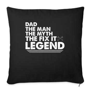 Father Tinkerer Do-it-yourselfer - Sofa pillowcase 17,3'' x 17,3'' (45 x 45 cm) - black - Front