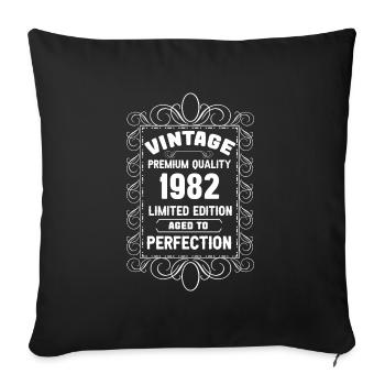 Born 1982 Retro 1982 Birthday - Sofa pillowcase 17,3'' x 17,3'' (45 x 45 cm) - black - Front