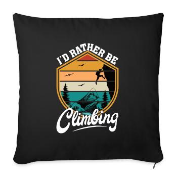 Climbing Climbing Solo Climbing Women - Sofa pillowcase 17,3'' x 17,3'' (45 x 45 cm) - black - Front