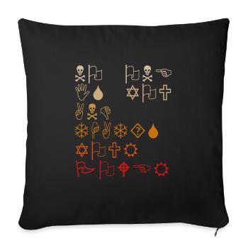 No One Is You And Thats Your Power SYMBOL LANGUAGE - Sofa pillowcase 17,3'' x 17,3'' (45 x 45 cm) - black - Front