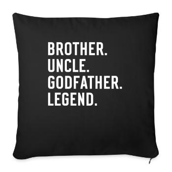 Godfather Godchild Gift Godfather Godfather Uncle - Sofa pillowcase 17,3'' x 17,3'' (45 x 45 cm) - black - Front