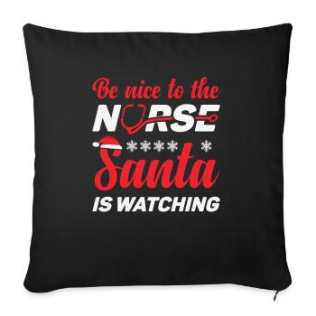 Infirmière de Noël - Housse de coussin décorative 45 x 45 cm - noir - Devant
