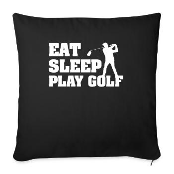 Golf Golfer Gift Hobby Club Saying - Sofa pillowcase 17,3'' x 17,3'' (45 x 45 cm) - black - Front