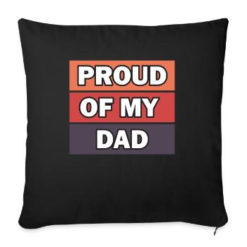Le meilleur papa du monde Papa Couples Couple Parents Papa Papa - Housse de coussin décorative 45 x 45 cm - noir - Devant