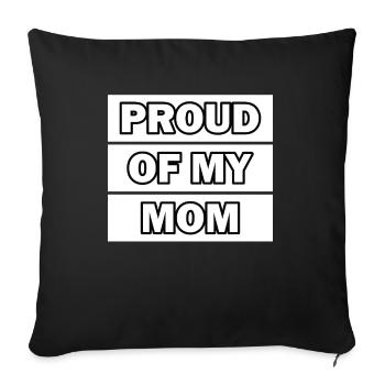 Meilleur cadeau de maman pour la fête des mères - Housse de coussin décorative 45 x 45 cm - noir - Devant