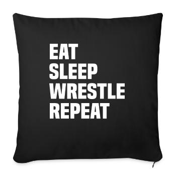 Wrestling Ringen Wrestler Ringer Geschenk - Sofakissenbezug 45 x 45 cm - Schwarz - Vorne
