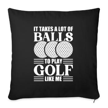 Golf Golfer Gift Hobby Club Quote - Sofa pillowcase 17,3'' x 17,3'' (45 x 45 cm) - black - Front