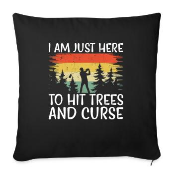 Golf Golfer Gift Hobby Club Quote - Sofa pillowcase 17,3'' x 17,3'' (45 x 45 cm) - black - Front
