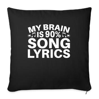 Musicien vinyle Musique rétro Vinyle Vintage Musique Making - Housse de coussin décorative 45 x 45 cm - noir - Devant