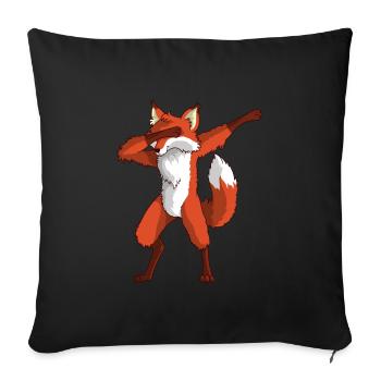 Fox Dabbing Boys Girl Dancing Fox - Sofa pillowcase 17,3'' x 17,3'' (45 x 45 cm) - black - Front