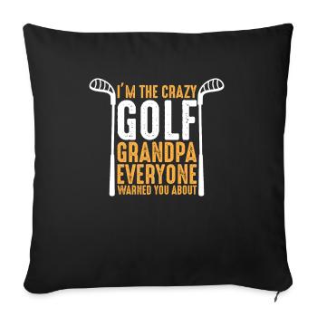 Golfer Grandpa Golfing Golf Sport Golf Club Pensioner - Sofa pillowcase 17,3'' x 17,3'' (45 x 45 cm) - black - Front