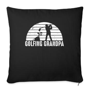 Golfer Grandpa Golfing Golf Sport Golf Club Pensioner - Sofa pillowcase 17,3'' x 17,3'' (45 x 45 cm) - black - Front
