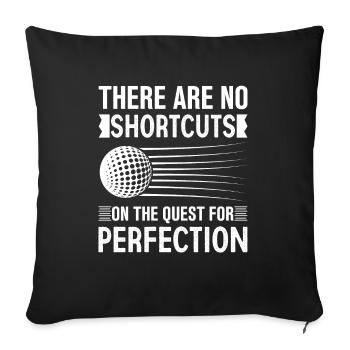 Golf Golfer Gift Hobby Club Quote - Sofa pillowcase 17,3'' x 17,3'' (45 x 45 cm) - black - Front