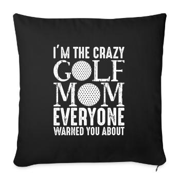 Golfspieler Golfer Golfschläger Golfen Golf Mutter - Sofakissenbezug 45 x 45 cm - Schwarz - Vorne