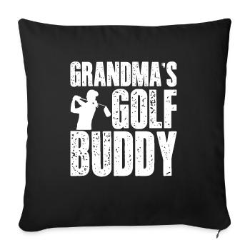 The Golf Grandma Grandmother Buddy Friend Grandchild - Sofa pillowcase 17,3'' x 17,3'' (45 x 45 cm) - black - Front