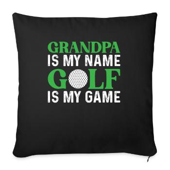 Golfer Grandpa Golfing Golf Sport Golf Club Pensioner - Sofa pillowcase 17,3'' x 17,3'' (45 x 45 cm) - black - Front