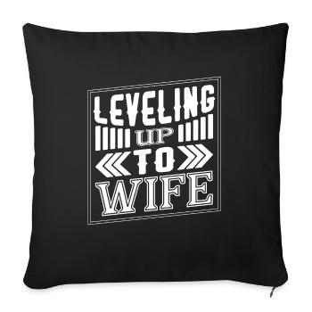 Drôle de jeu Mariage Enterrement de vie de garçon - Housse de coussin décorative 45 x 45 cm - noir - Devant