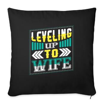 Drôle de jeu Mariage Enterrement de vie de garçon - Housse de coussin décorative 45 x 45 cm - noir - Devant
