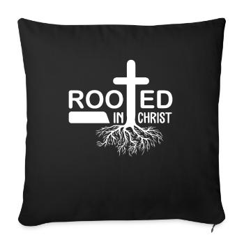 Christianity Jesus Religion Faith Cross Prayer - Sofa pillowcase 17,3'' x 17,3'' (45 x 45 cm) - black - Front