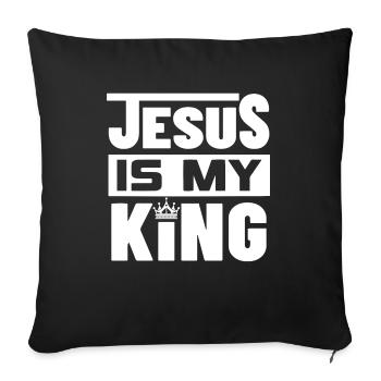 Christianity Jesus Religion Faith Cross Prayer - Sofa pillowcase 17,3'' x 17,3'' (45 x 45 cm) - black - Front