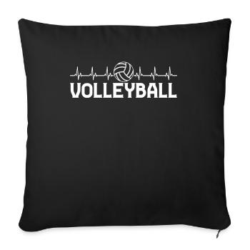 Stolze Volleyball Onkel Volleyballer Onkel - Sofakissenbezug 45 x 45 cm - Schwarz - Vorne