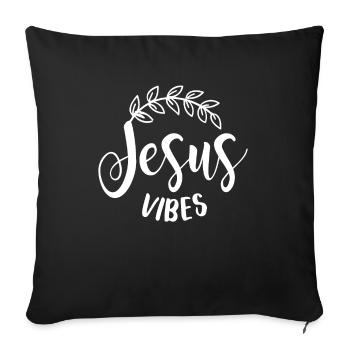 Christianity Jesus Religion Faith Cross Prayer - Sofa pillowcase 17,3'' x 17,3'' (45 x 45 cm) - black - Front