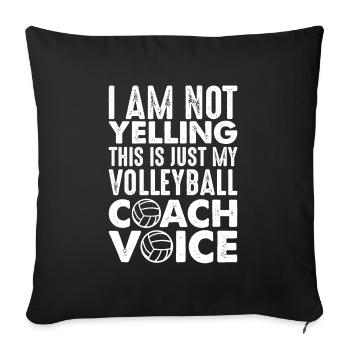 Volleyball serve volleyball player coach - Sofa pillowcase 17,3'' x 17,3'' (45 x 45 cm) - black - Front