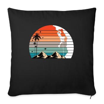 Climbing Climbing Solo Climbing Women - Sofa pillowcase 17,3'' x 17,3'' (45 x 45 cm) - black - Front