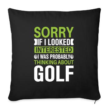 Golf Golfer Gift Hobby Club Saying - Sofa pillowcase 17,3'' x 17,3'' (45 x 45 cm) - black - Front