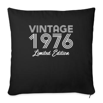 Born 1976 Birthday Gift Vintage 1976 - Sofa pillowcase 17,3'' x 17,3'' (45 x 45 cm) - black - Front