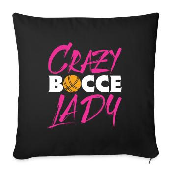 Bocce Spruch Bocce Ball mit Jack Bocci Game Bocce - Sofakissenbezug 45 x 45 cm - Schwarz - Vorne