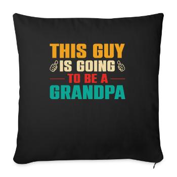 Opa Geschenkidee Opa weiß alles Spruch Großvater - Sofakissenbezug 45 x 45 cm - Schwarz - Vorne