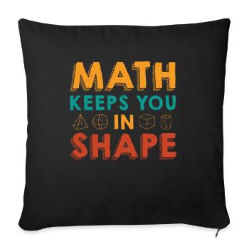 Professeur de mathématiques Formule mathématique Professeur de géométrie - Housse de coussin décorative 45 x 45 cm - noir - Devant