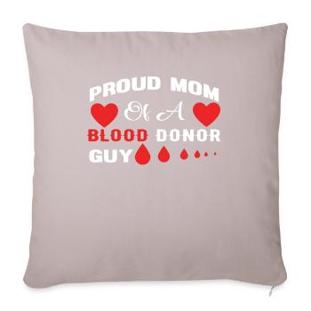 Don de sang Don de sang Donneur de sang Maman fils - Housse de coussin décorative 45 x 45 cm - taupe clair - Devant