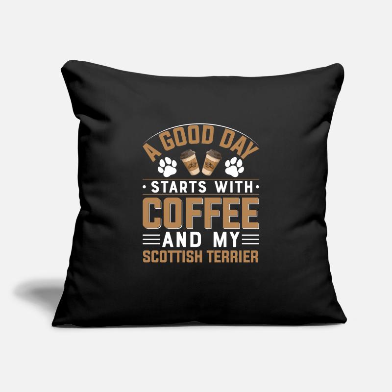 Scottish Terrier Coffee Drinking Caffeine Sofa pillowcase 17,3'' x 17,3'' (45 x 45 cm)