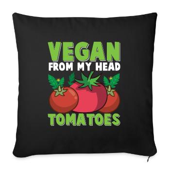 Plant Food Vegan Vegetables Healthy Climate Change - Sofa pillowcase 17,3'' x 17,3'' (45 x 45 cm) - black - Front