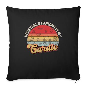 Farmer Gardener Vegetable grower Horticulture Vegetables - Sofa pillowcase 17,3'' x 17,3'' (45 x 45 cm) - black - Front