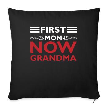 Grandma Pensioner Grandma Grandson Granddaughter Grandma - Sofa pillowcase 17,3'' x 17,3'' (45 x 45 cm) - black - Front